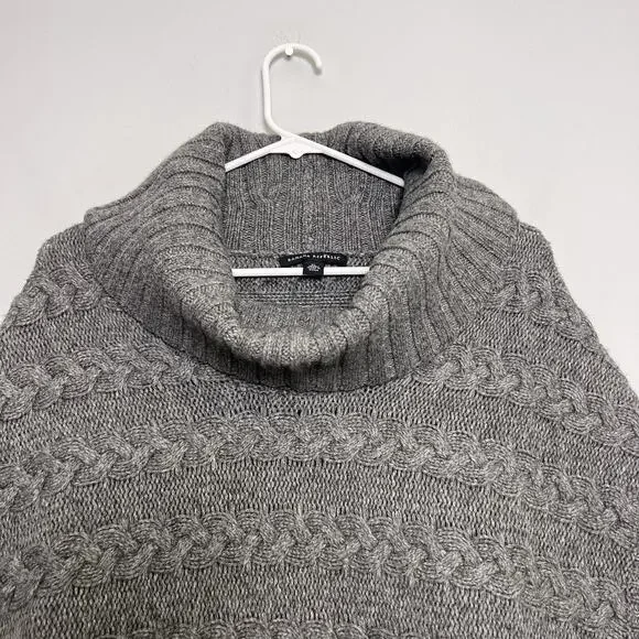 Banana Republic Women Turtleneck Sleeveless Sweater Lambswool Cotton Sz XL Gray - Picture 2 of 12